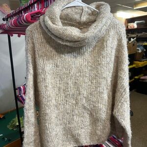 debut Cream Cowl Neck Cozy Knit Sweater